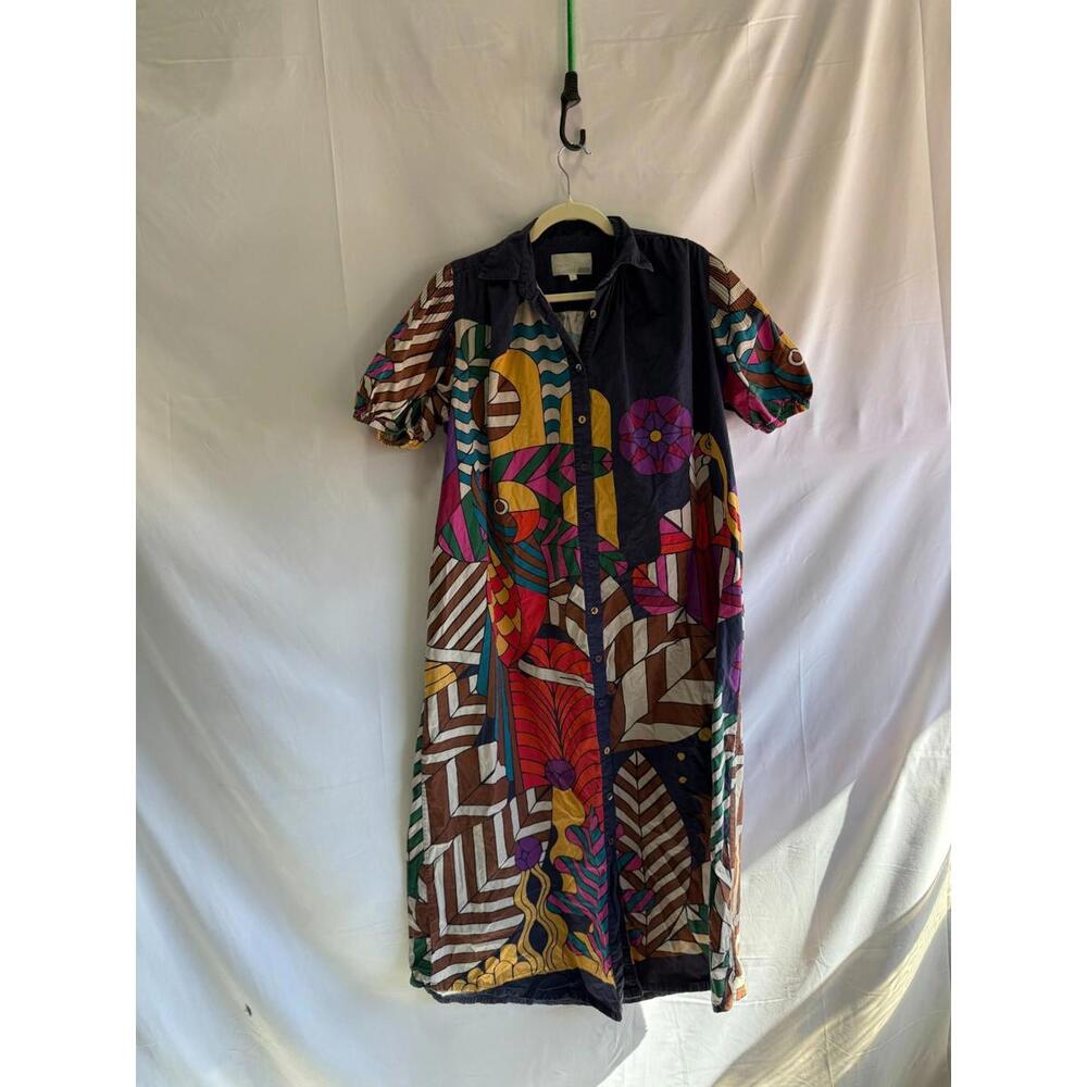 Carolina K Valerie Pleated Kaftan Size S Multicolor - Picture 3 of 5